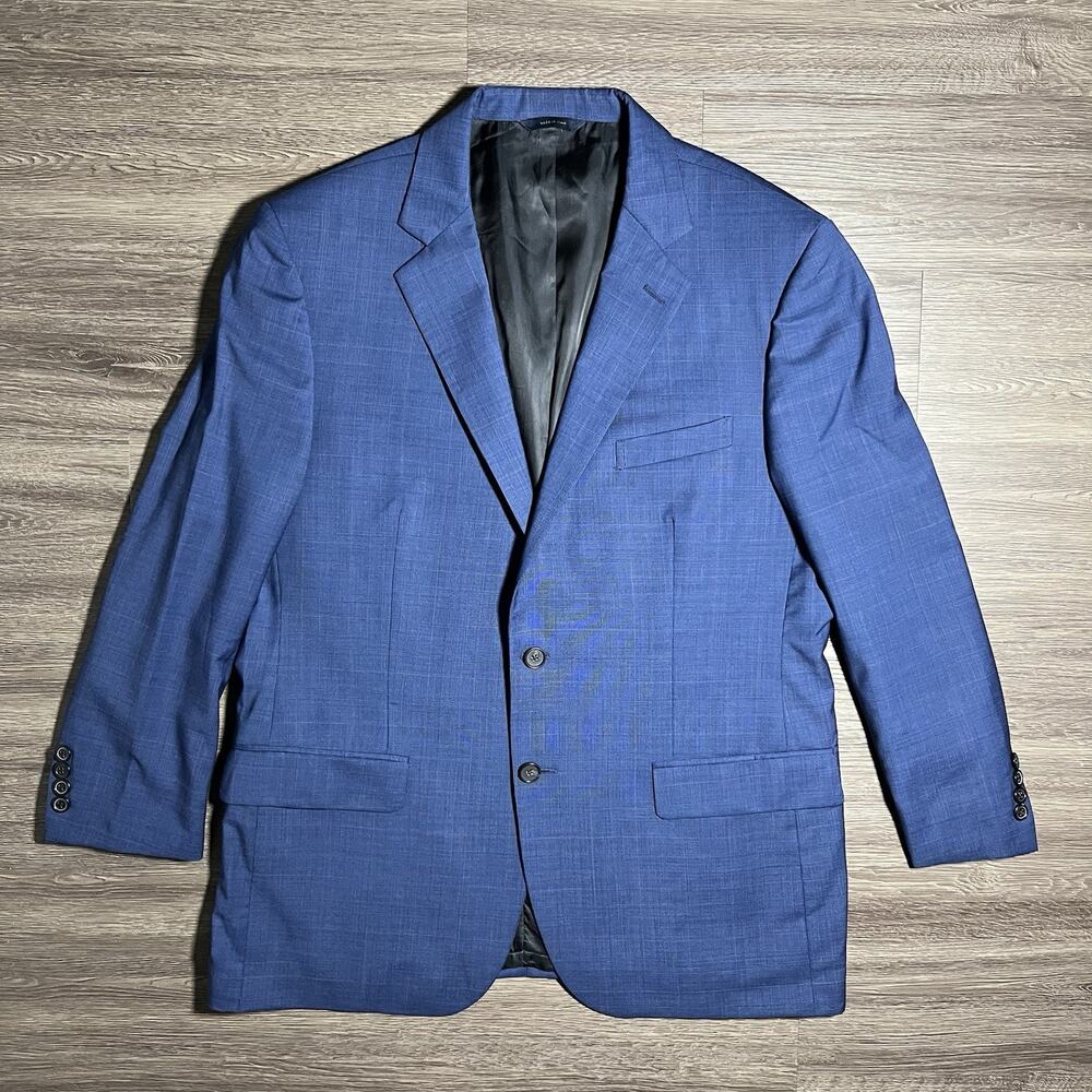 Brooks Brothers 1818 Madison Sport Coat 44S Reda 1865 Wool Blue Glen Plaid Italy